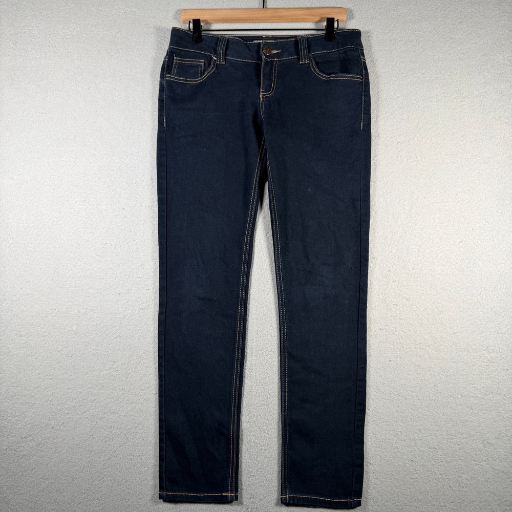 Paris Blues Womens Dark Wash Skinny Jeans Size 9 MRI29218 Stretch Denim 31x29